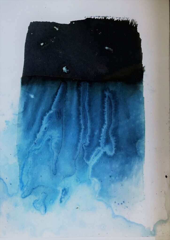 cyanotype of the sea