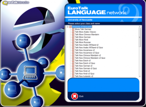 EuroTalk Language Network program menu