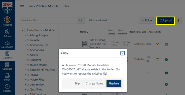 Adding and Updating Files in Canvas – FMS TEL