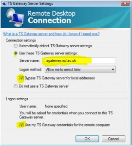 tsgateway settings