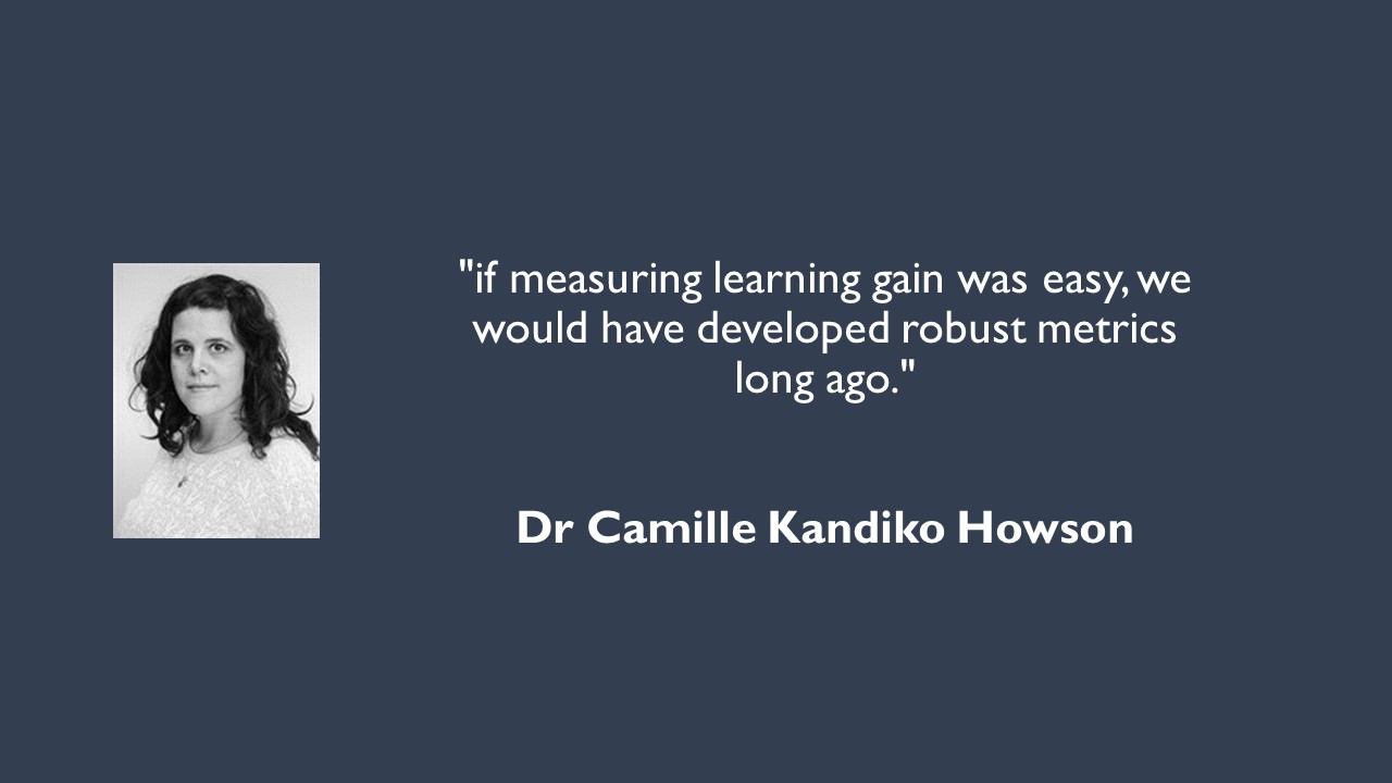 Picture and quote from Dr Camille Kandiko Howson
