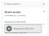 Granting access to a module in SharePoint