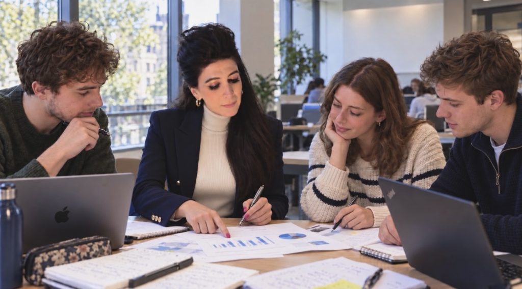 Nadia Alexander-Khan market research team working.