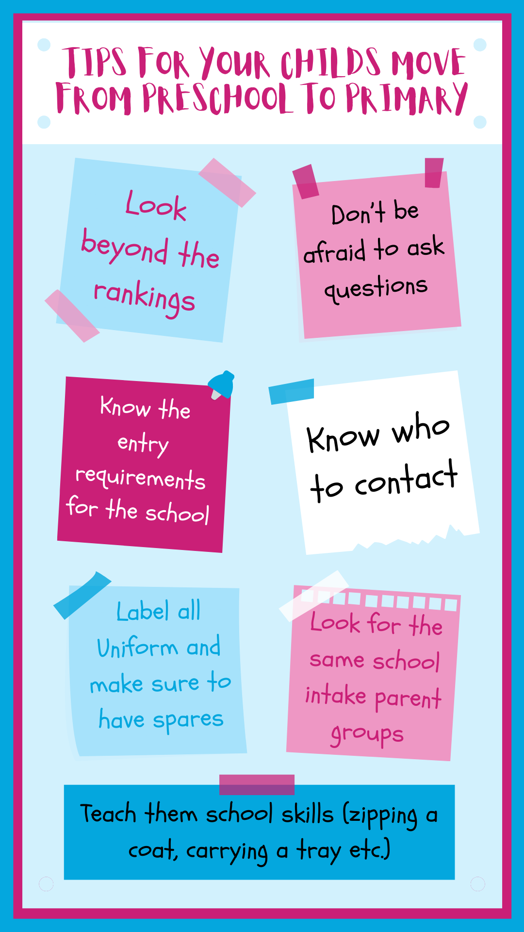 Transitioning from Preschool to Primary | NU Parents Network