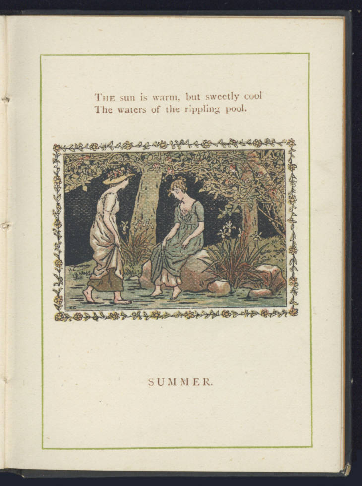 Page from Kate Greenaway's almanack 1890 (19th Century Collections, 19th C. Coll 030 GRE)