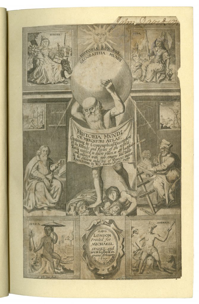 Page from  Mercator, G. Historia mundi