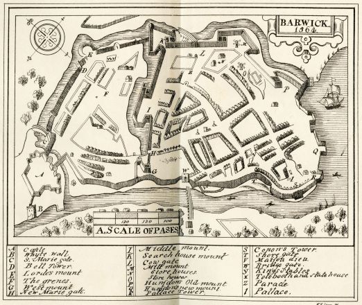 Map of Berwick-upon-Tweed, 1849