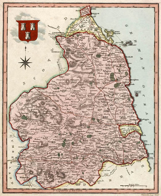 Map of Northumberland, 1819
