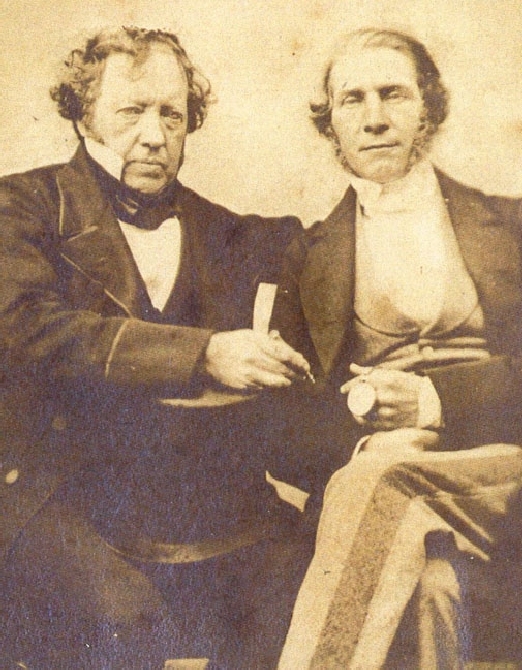 Photograph of Armstrong (right) with Thomas Sopwith, from Thomas Sopwith's journal.
