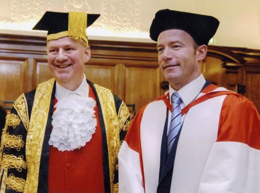 Photograph of Sir Liam at his Inauguration as Chancellor of Newcastle University - Sir Liam awarded former Newcastle United footballer and one of his own personal heroes Alan Shearer an Honorary Doctorate of Civil Law (Hon DCL) at the same ceremony.
07 Dec 2009