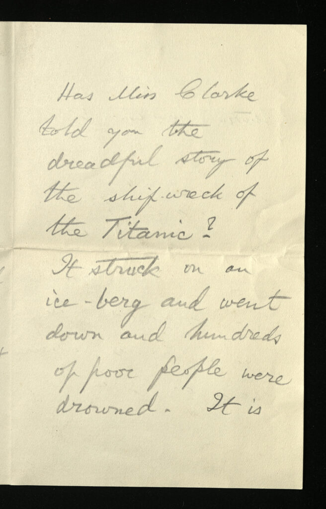 Letter from Charles Philips Trevelyan to Pauline Trevelyan, 20th April 1912.