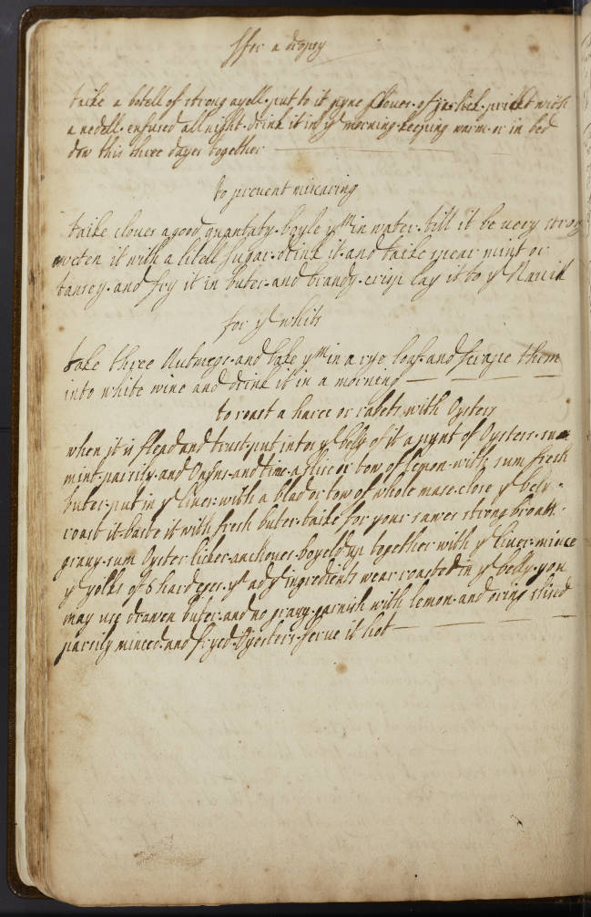 Page from Jane Loraine's Recipe Book, containing handwritten recipes.