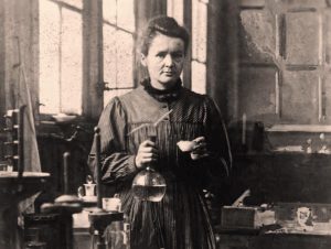 Marie Curie in her laboratory