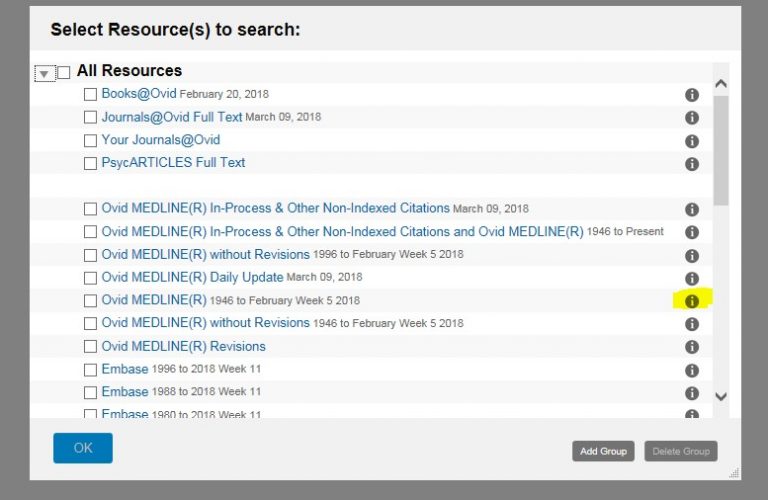 Resource in Focus Ovid Library Subject Support