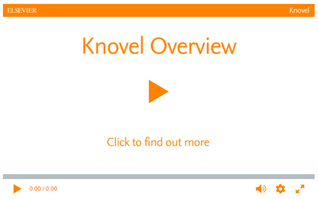 Screenshot of Knovel overview video tutorial