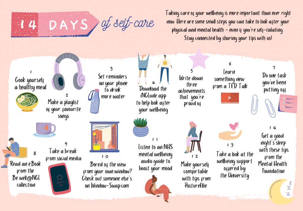 Self Care Week Top Tips Library Subject Support