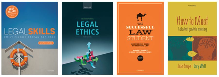 An image of book covers covering employability and academic skills.