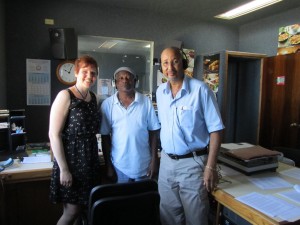 Pia at the Anguilla Radio Station