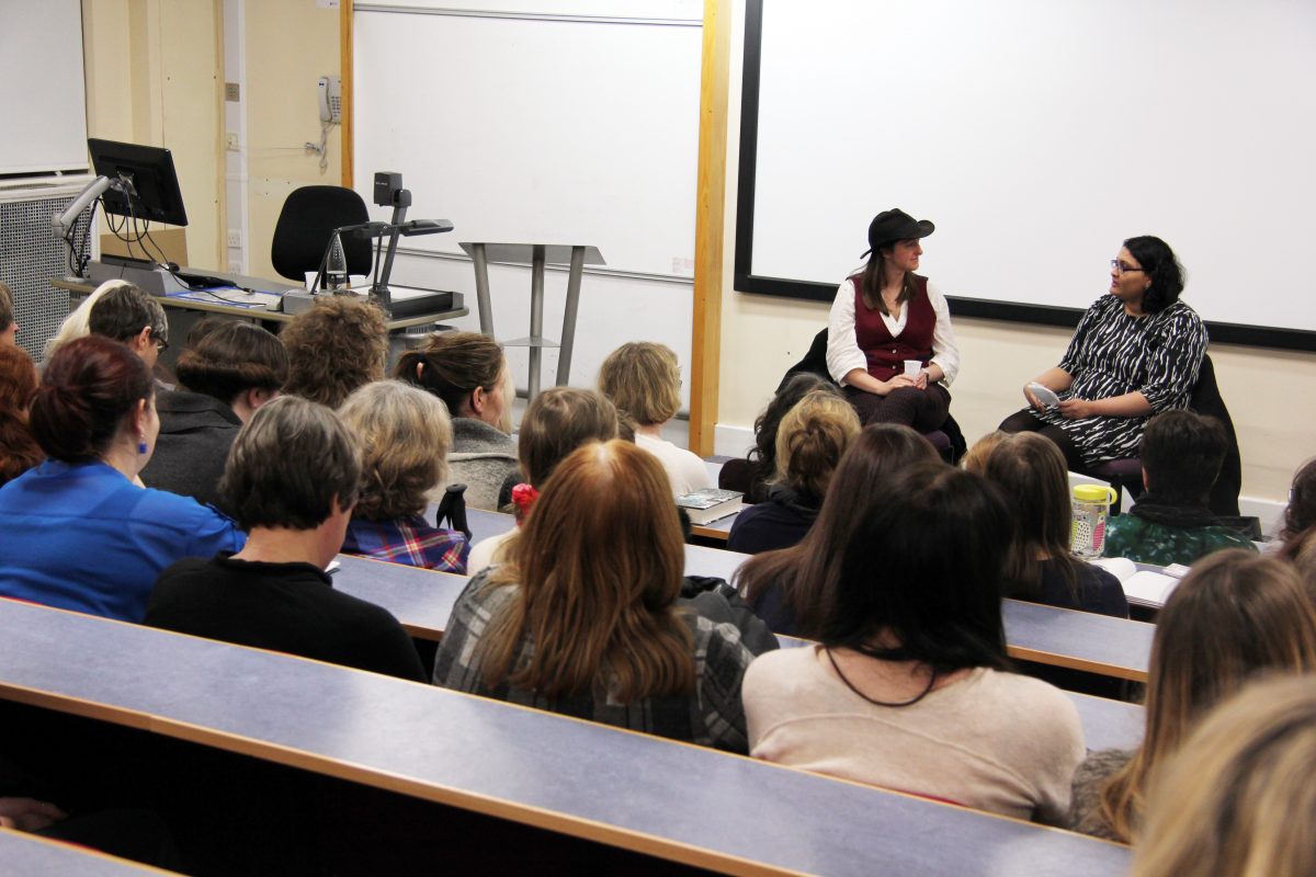 Frances Hardiinge and Aishwarya Subramanian. Image: Newcastle University