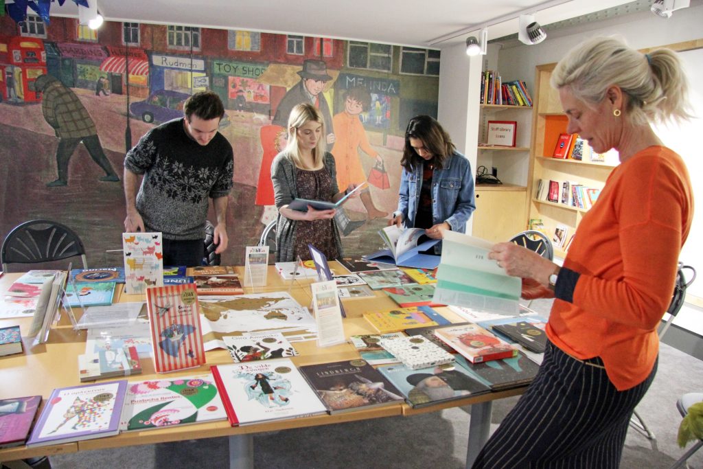 MA in Creative Writing students exploring the IBBY Honour Collection. Image: Newcastle University