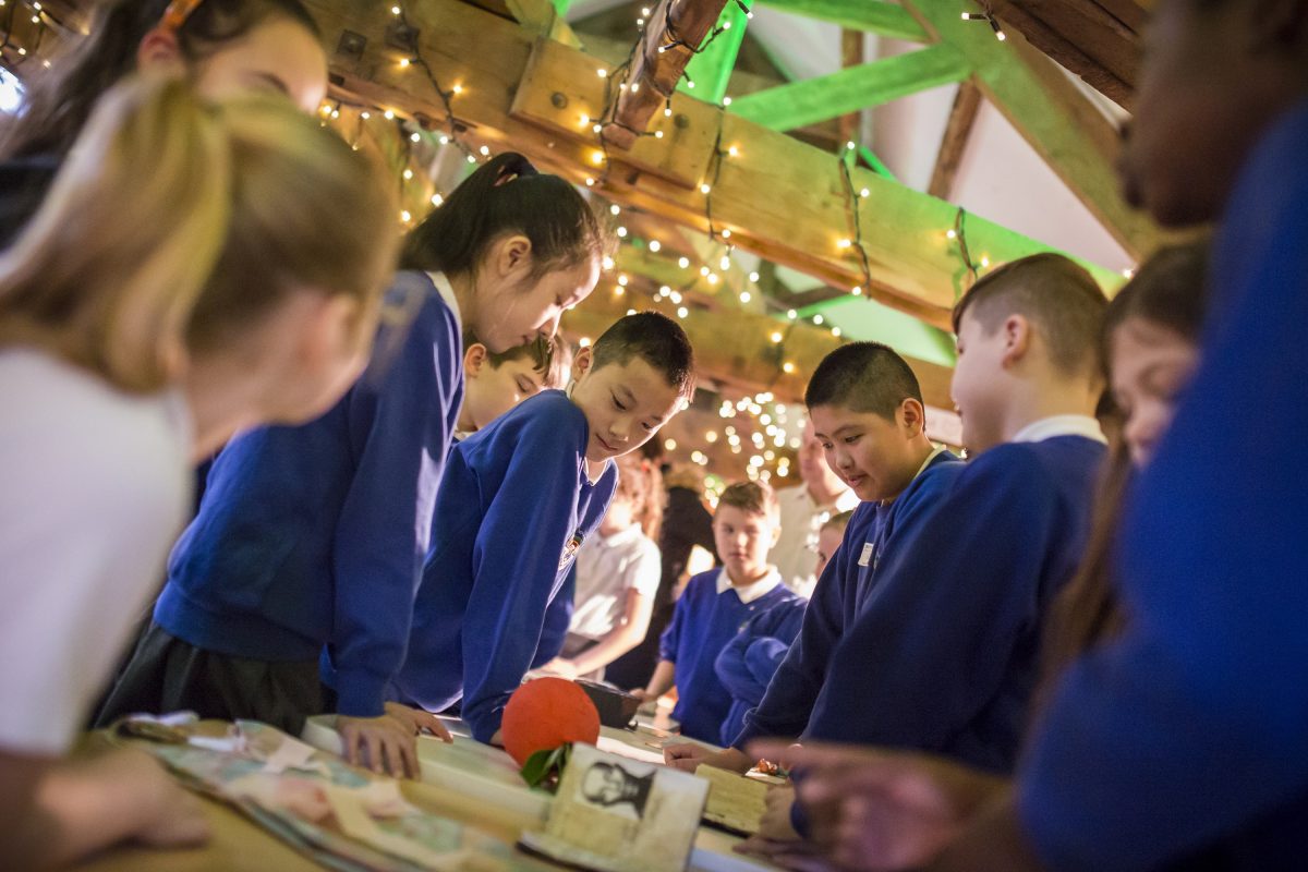 Children from Mountfield Primary School explore the Museum of Freedom at Seven Stories. Image: Seven Stories, the National Centre for Children's Books, photography by Richard Kenworthy