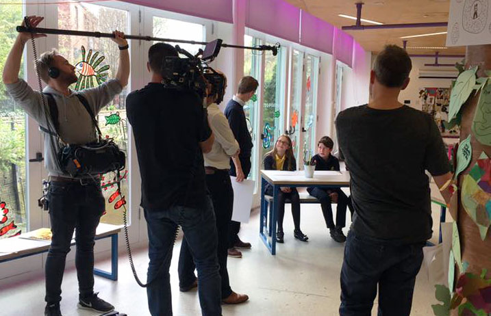 Filming takes place for Utopia: In Search of the Dream at Seven Stories. Image: Seven Stories, The National Centre for Children's Books